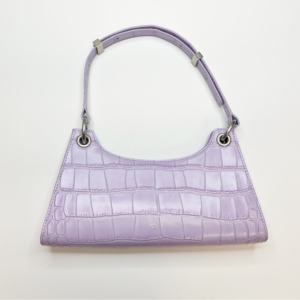 APEDE MOD Purple Croc Froggy Bag Silver Metal - Picture 2 of 9